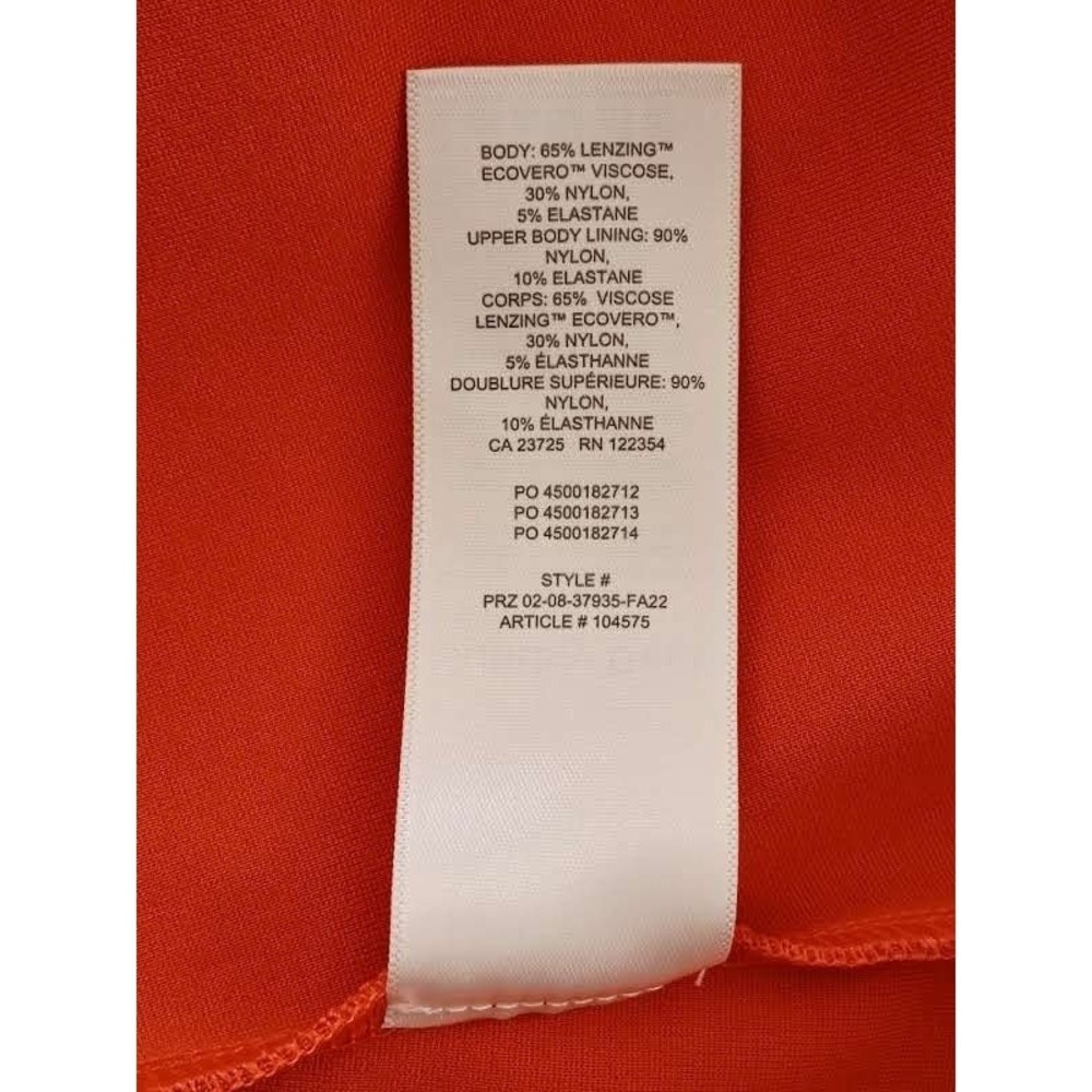Sunday Best Aritzia Orange Square Neck Sleeveless Mini Dress Size Medium NWOT - Picture 6 of 8